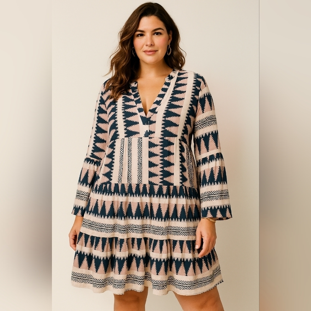 Oversized wrinkle-free dress